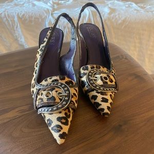 GUESS by Marciano slingback leopard heels